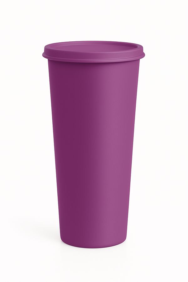 VASO CON SELLO VIOLETA 470ML